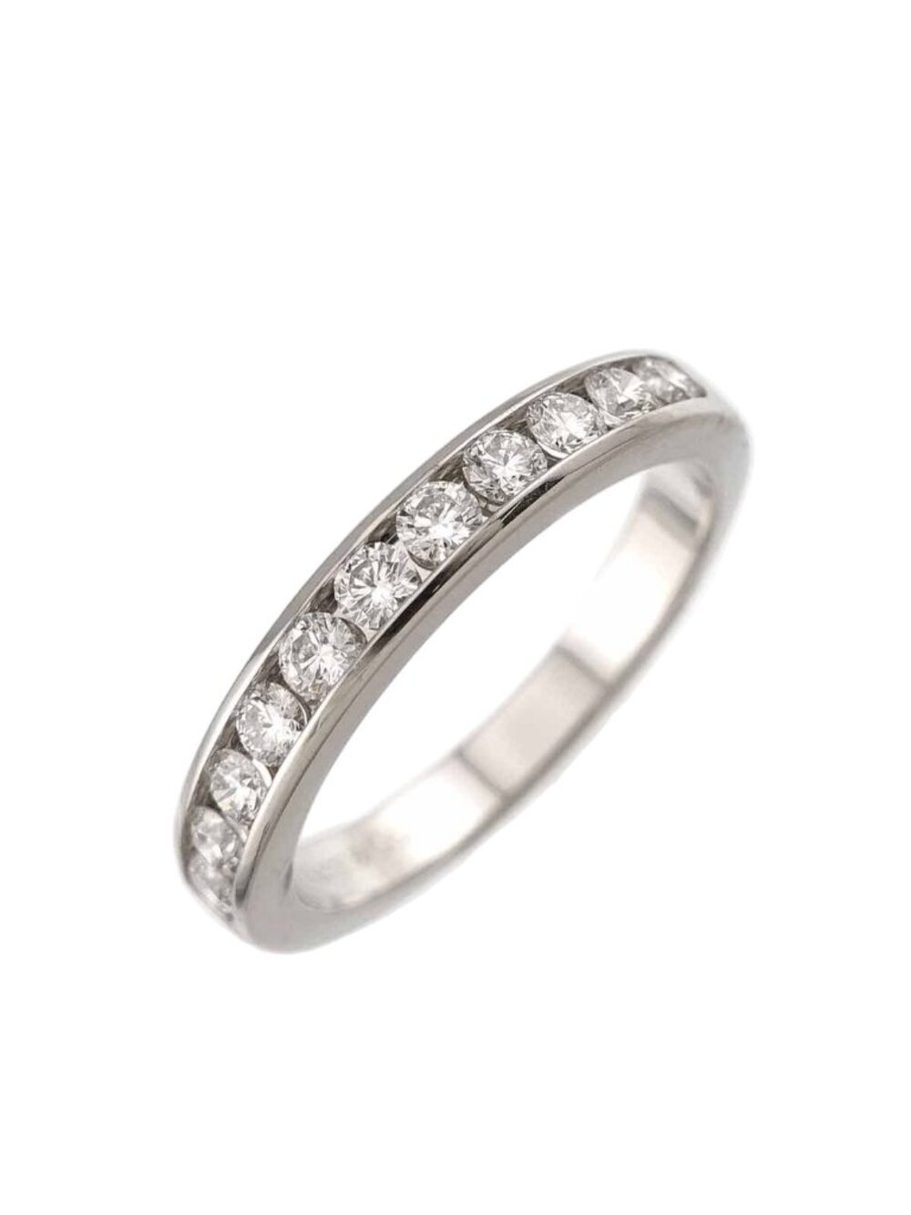 Tiffany & Co Ring Half Diamond Platinum Eternity